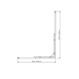 Adjustable 900x1100mm Double Sliding Door Glass Shower Screen in Chrome V63-843481