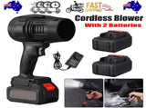 Cordless Blower Portable Handheld Electric Brushless Turbo Jet Fan w/2 Batteries V201-FUN0048BL8AU
