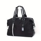 Dark Blue Foldable Travel Bag, Nylon Large Capacity Tote & Crossbody, Multi-Pocket Business Short V1232-SWXKB-003