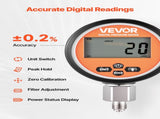 Digital Hydraulic Pressure Test Coupling Kit, 700 Bar Pressure Gauge Manometer Tester with 2 Gauges, V952-YYCSTJ2YLB9OXT9N0001V9