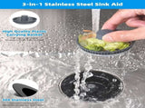 Upgraded 3 in 1 Bathroom & Kitchen Sink Drain Strainer V1258-DP02-C-817