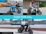 VALK Electric Scooter with Seat, Disc brakes, 12" Tyres, AU Compliant, for Adults, Teens, Commuter, V219-TRNESCVAM3KA