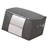 Clothes Storage Bags Fabric Foldable Blanket Storage Container Closet Organizer with Clear Window V1294-YM0901-3117250021311