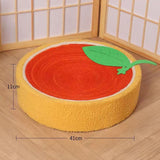 Adorable Cloth wrapped orange Cat Scratching Post and Lounger - 41cm Cat Claw Proof Basin V888-ELOSUNG25093