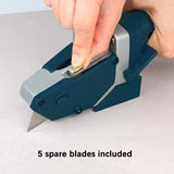 Professional Gypsum Board Cutter Kit with 5m Tape Measure & 5 Spare Blades Aluminum TPR Handle for V1232-QGJ001