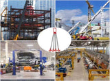 Chain Sling, 8 mm x 1m Chains with Hooks, G80 Engine Chain Hoist Lifts, 5 Ton Load Capacity V952-GLSJG80SZGL8MMX1MV0