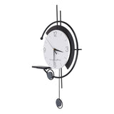 Modern Simple Wall Clock Iron Art Silent Movement Decorative Wall Clock Black White V1294-YM0901-3115250011011