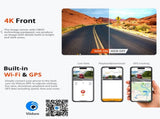 4K2.5K Dual Dash Cam with WiFi GPS ADAS, Front and Rear Car Camera Recorder with 32GB Card V462-TA-118-01