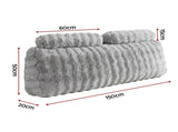 Giselle Wedge Pillow Headboard, Easy Wash Zipper Cover & Anti-Flat Foam, Couch Lumbar Support for HBP-VRNECK-COR-GY-Q