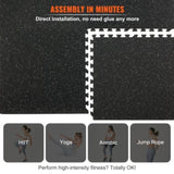 12 PCS 14 mm Thick Gym Floor Mats, 24" x 24" EVA Foam & Rubber Top Interlocking Workout Floor Mats V952-HSXJDDHDHDBDDEEXWV0