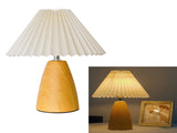 Table Lamp Pleated 3 Color Remote Control Dimmable Bedroom Bedside Night Light Retro Nordic V1294-YM0901-3119240070812