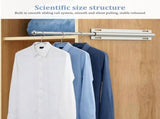 12.6in Valet Rod for Pull Out,Stainless Steel Slide Out Clothes Rod with 4 Detachable Hook V1366-AZ2-W-14940