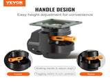 Leveling Casters, Set of 4, 1000 kg Total Load Capacity, 63.5 mm, Heavy Duty with Upgraded Handle V952-DJJLBSDJPBS4EN0Q3V0