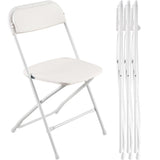 VEVOR 4 Pack Folding Chairs, Foldable Plastic Chairs with Heavy Duty Metal Frame, Portable Folding V952-JSZDYSLJS4BZEBN6X001V0