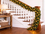 Christabelle 2.74m Highland Pine Christmas Garland Pre Lit Warm White LED Mantel Staircase Xmas 112_WFLHP274