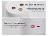 Creative Romantic Home Gift Set - Pink Dual Spray USB Humidifier with Warm LED Night Light and White V888-ELOSUNG53400