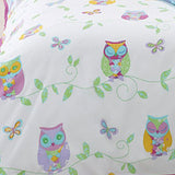 Jiggle & Giggle Owl Song Quilt Cover Set Single V442-PIL-QUILTCS-OWLSONG-WHITE-SB