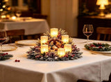 Christmas Lightedpiece with Flameless Candle Glow, Christmas Decorations Indoor, Christmas V1192-AZ-W-35169