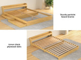 Artiss Bed Frame Queen Size with Charging Ports and 2 Drawers AURA WBED-F-AURA-Q-WD-ABC