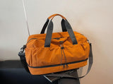 Orange and Black Large Capacity Travel Bag with Wet/Dry Separation - Canvas Polyester, Lightweight V888-ELOSUNG32658