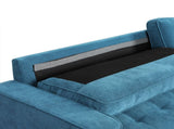 Levede Fabric Sofa Armchair 3 Seater Couch Blue 191cm Wide SF1007-GN
