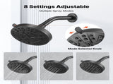 Tub and Shower Faucet Set, Complete with 127 mm Rainfall Shower Head and Bathtub Spout, 8-Setting V952-YGHLLTZHHWHW0HLVZ001V0