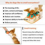 3 in 1 Mat for Dogs, Dog Enrichment Toys with 8 Plush Squeaky Chew Carrots, Puzzle Treat Toy for V1192-AZ-W-12208