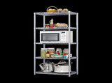 5 Tier Silver Metal Storage Rack Shelving Wire Shelf V63-837161