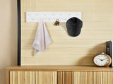 White Wood Wall Mount Key Organizer for Home Entryway with Compact and Space-Saving Design V1192-AZ-W-32961