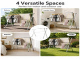 CARLA HOME Clothes Drying Rack Folding Indoor Outdoor, Grey, Kitchen V178-36531