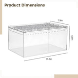 Reptile Terrarium Enclosure, 11.8" x 7.9" x 5.9" Acrylic Tarantula Breeding Box, Transparent Jumping V1369-AZ3-W-08685