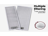 Devanti 600mm Range Hood 60cm Slide out Rangehood Stainless Steel RH-D-L03-60-BK