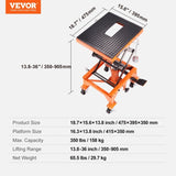 VEVOR Hydraulic Motorcycle Lift Table 350 LBS Dirt Bike Scissor Jack Stand V952-MTCSJJYYBF350G0E1V0