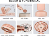 4800mAh Battery Operated Mini Portable Personal Cooling Fan USB Rechargeable Wearable Hanging Neck V1370-AZ4-05904