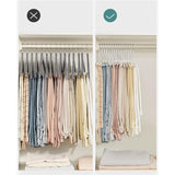 20 Pack Metal Trouser Hangers, Open End Hanger, Non-Slip Coating, Space Saving, 35Cm Length, White V1188-MS-227-0956