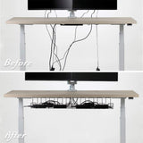 2 Pack Under Desk Cable Management Tray, Black V178-34363