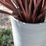 Decorative Textured Round Grey Planter 47cm V637-DP10100385