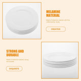 Set of 6 White Small Ceramic Serving Plates for Appetizers, Kitchen and Dining Tableware V1192-AZ-W-22485