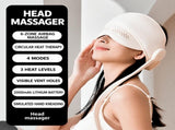 Head and Eye Wraparound Massager with Adjustable Strap and Handheld Controller for Home Relaxation, V1341-ZY-HB2J9M7R-BEIGE