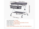 Baby Table, Foldable Diaper Change Station with Side Basket, Adjustable Height Portable V952-ZDNBTSHSXXSD4UOQF001V0