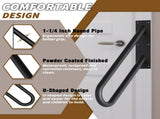 Wall Mount handrails for Outdoor Steps, Stair Railing U-Shaped for handrail with Black Powder Coat V1370-AZ4-05556