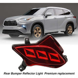 Red Rear Bumper Reflector Light, Brake Light, Position Light and Sequential Turn Signal Compatible V1237-ZY-715-295