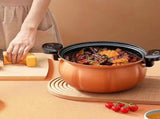 Medical Stone Soup Pot Large Capacity Excellent Sealing Saucepan Anti Scald Silicone Cover Multi V1294-YM0703-3118230059311