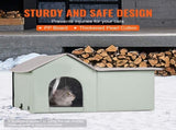 Heated Cat House, Outdoor Kitty Shelter with Adjustable Temperature and Timer, 600D Oxford Cloth V952-FWSBYMBHSNJBGX6FWV3