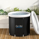 Weisshorn Portable Ice Bath Tub 80X80CM Inflatable Folding Bathtub Spa Massage ICE-TUB-80X80-BK