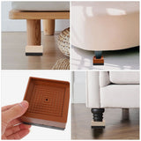 4pcs Bed Furniture Risers Heavy Duty Plastic Lifts for Beds and Legs V1366-AZ2-W-21027