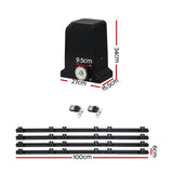 Lockmaster Automatic Sliding Gate Opener Kit 4M 1000KG GO-SGO-DSR1000-AC-RAILX2