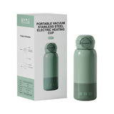 Green Portable Constant Temperature Electric Water Cup 450ml 100W Rechargeable Baby Formula Maker V888-ELOSUNG51237
