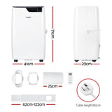 Devanti Portable Air Conditioner Dehumidifier Fan 12000BTU PAC-B-12000-WH
