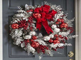 40cm Christmas Wreath Xmas Door Oranments Merry Christmas Decor For Home 2021 Happy New Year Hanging V1294-YM0523-10316738